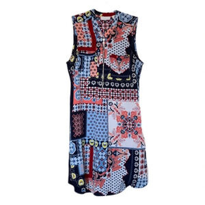 New York & Company Paisley Print Sleeveless Dress With Pockets Women’s Medium